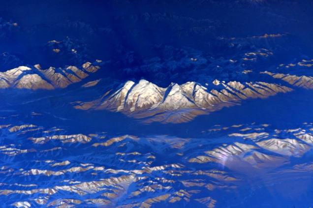 Mountains from ISS by Astronaut Scott kelly, February 25, 2016.
